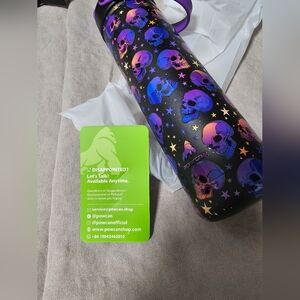 Powcan Skull Print Water Bottle